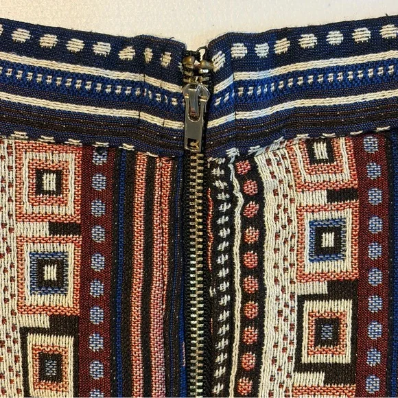 fab'rik Black & Multicolor Aztec Patterned Skirt - Picture 11 of 16